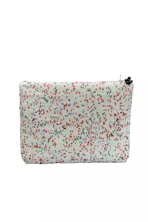 Colorful Heart Charm Clutch