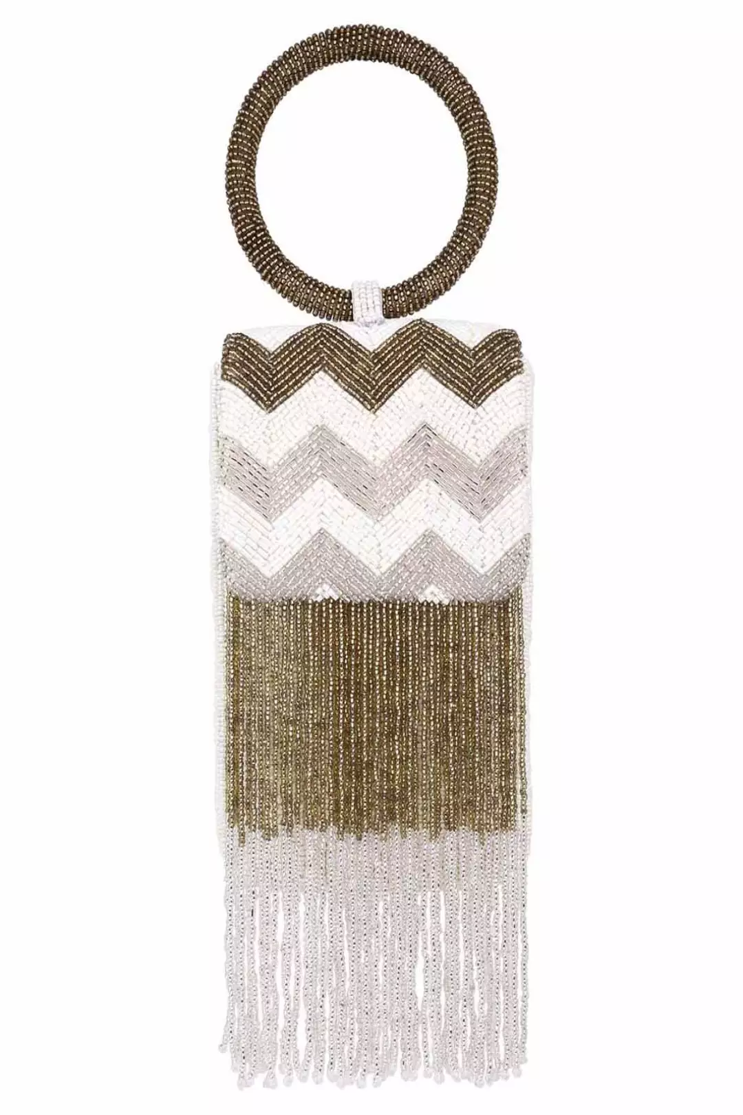 Alex Fringe Charm Clutch